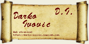 Darko Ivović vizit kartica